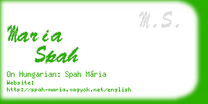 maria spah business card